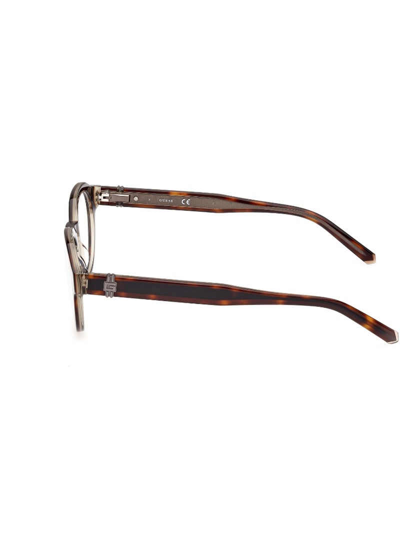 GUESS Men's Round Shape Eyeglass Frames - GU5008305250 - Lens Size: 50 Mm - Dark Havana - Image 2